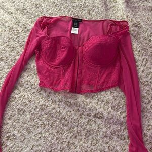 mesh going out top